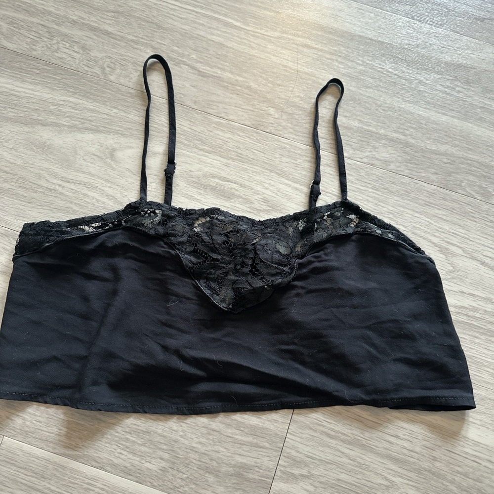 Forever 21 Black Tie-Back Bralette